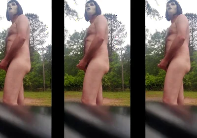 Nude Big Uncut Cock Masturbation Outside