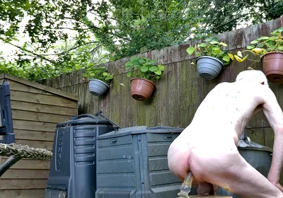 Live Outdoor Strip,dildo and Sounding Show with Cum