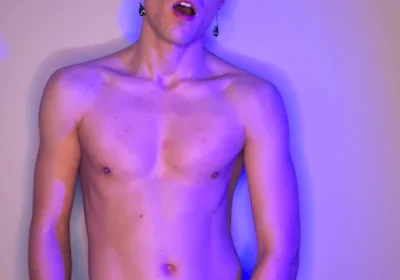 Green-haired Twink Strokes It Standing