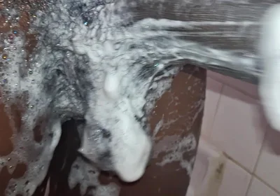 Cms Cleaning His Big Black Uncut Cock