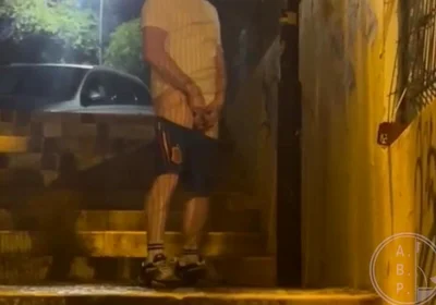 Straight Boy Caught Peeing in the Street for the Second Time in the Same Night - Homemade Video