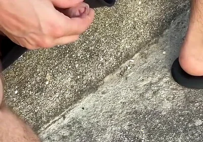 Amateur Straight Boy Lost a Bet He Has to Expose His Cock in the Street and Either Piss or Cum