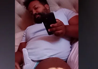 Stepdaddy Bear Plays with Covered Cock on Live
