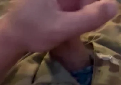 Jerking at My Sarge's Desk - Shooting Loads of Cum in My Uniform in My Barracks