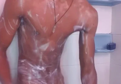 Wet BBC in Shower Fucking My Fleshlight Until Cumshot Black20one