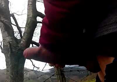 Man with a Cock Fat and Long Massages Her on the Mountain, a Goatherd Interrupted
