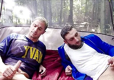 Buddies Tony Dangelo & Skyy Knox Turn Ruined Camping Trip Into Jerk Off Session
