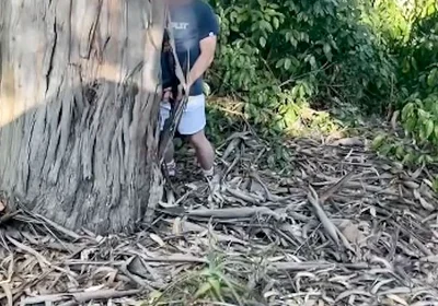 Amateur Straight Boy Caught Peeing Outdoors