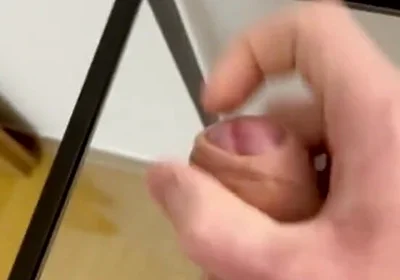 Fresh Cum on a Glass Table