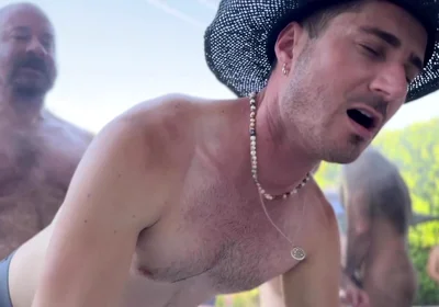 Massive Gay Poolside Orgy