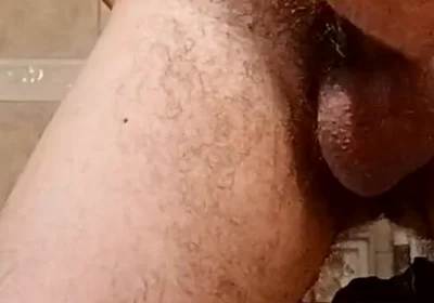 Bathroom cumshot