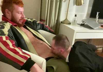 Part 1. Menatplay. Office Workers Kinkysirius in Suit Was Fucked Hard by Leather Bear