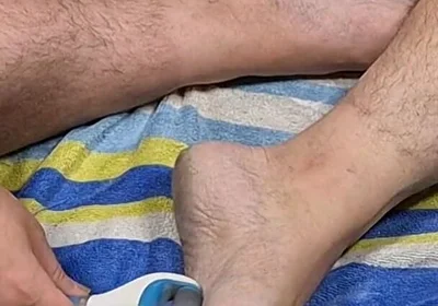 Chubby Daddy Bear Scrub His Dirty Feet