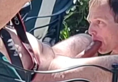 Daddy Jay Taylor Gets Backyard Blowjob