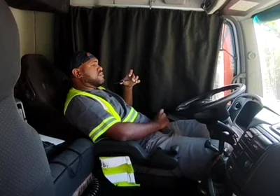 Lunchtime, Alone Inside the Truck.