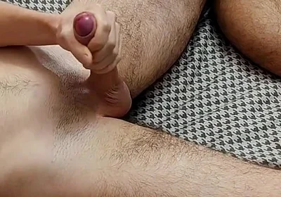 Hot Guy Lies on the Bed with His Eyes Closed and Sexily Jerks His Big Dick - Alex Huff