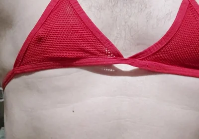 Playing in Fishnet Bra and Panties