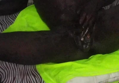 African Boy Wanking His Long BBC and Ended with Hot Cum