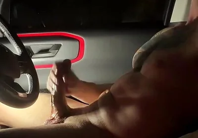 Car Masturbate and Cum