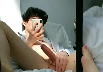 Twink Shows off His Dick in the Mirror