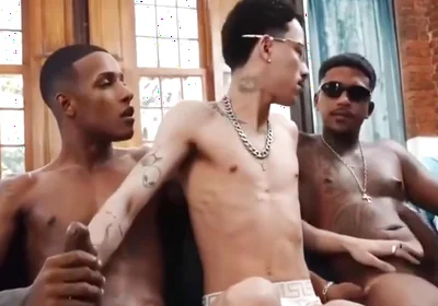 Two Large Dark Penises 1 White Hole