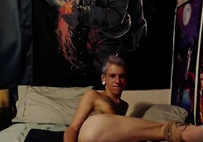 Smooth Tattooed Twink Plays With Dildo