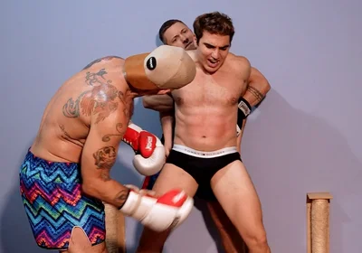 2x1 Hard Gutpunching and Ballbusting No Mercy