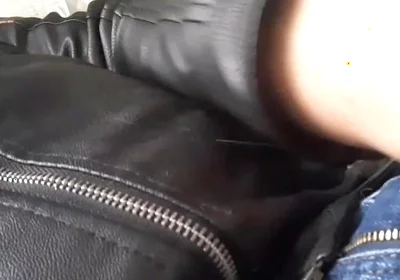 Cumming on a Leather Jacket