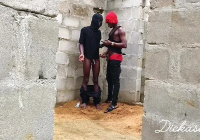 Ebony Slime Waist Got Smashed on the Wall of an Uncompleted Building Doggy