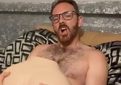 Stroking the Tip of My Big Dick with My Ass Doll