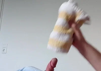Small Cock Having Fun with the Towel