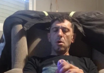 Guy Masturbating on the Sofa