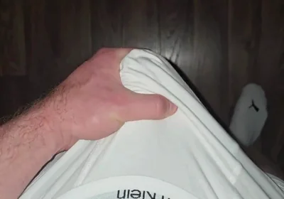 Heavy Load! German-russian Squirts Through the Fabric of the White Ck Boxers!