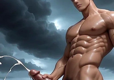 This Muscular Gym Boy Milking His Cock Will Drive You Wild