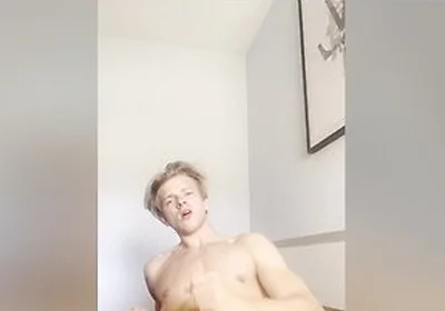 German Twink Is Jerking Off Until He