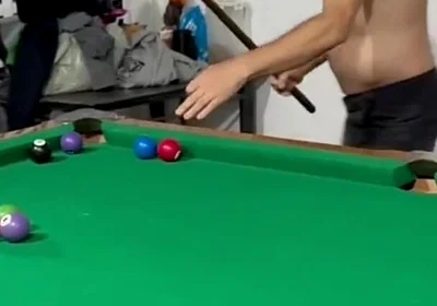 Sr Carmona and Victor Ferraz Playing Naked Billiards
