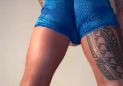 Spandex Makes Me I Jerk off Until I Shoot a Big Load