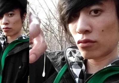 Outdoors, Jon Arteen Masturbates His Tumescent Twink Cock, Ejaculates Cum That Sticks to His Fingers and Slowly Drips.