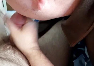 Rough Leather Blowjob