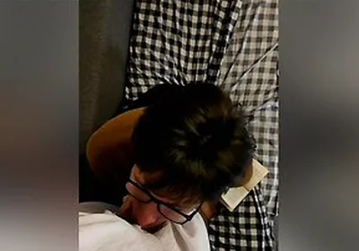 On Halloween, A Ghost Fucked A Guy With Glasses In The Mouth And Filled His Whole Face With Cum