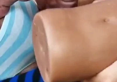 Femboy's Pussy Holes Filled with Cum From Two Huge Cocks