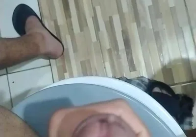 Handjob in the Bathroom