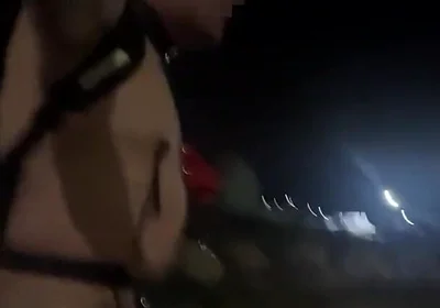 Risky Naked Walk Industrial Area