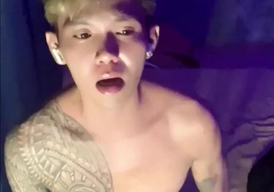 Filipino Inked Horny Twink Teasing and Masturbating Until He Cums