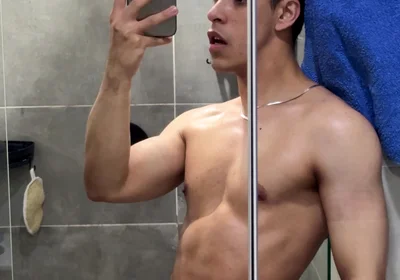 Touching My Cock Before Take a Shower