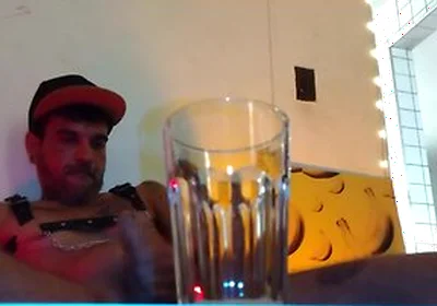 Piss, Spit, Pig Cum. Boy Fills A Glass By Spiting, Cumming And Pissing