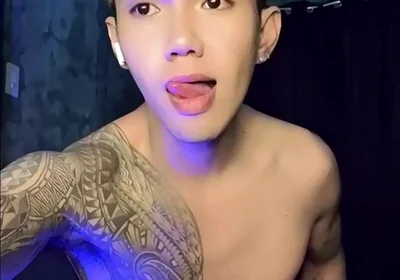 Inked Horny Twink Performed in a Live Webcam Show