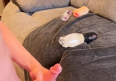 Multiple Masturbation Toys and Multiple Cumshots