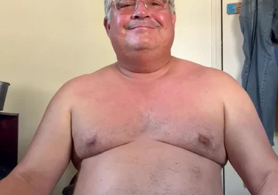 Man Nude in Bedroom in the Morning