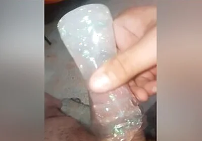 A Delicious Handjob With A Condom, And Using Slime For Greater Pleasure